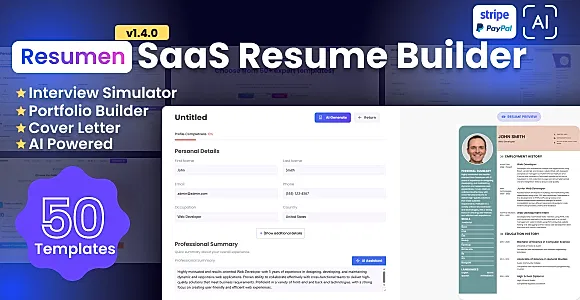 Resumen - SaaS Resume Builder