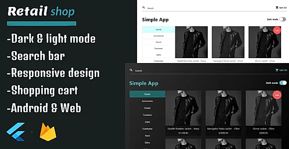 Retail App | shop ecommerce android & web with flutter