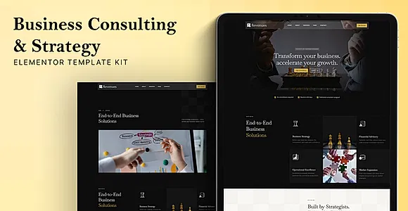 Revenues - Business Consulting & Strategy Elementor Template Kit