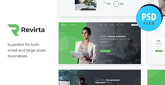 Revirta | Personal Virtual Assistant & Secretary PSD Template