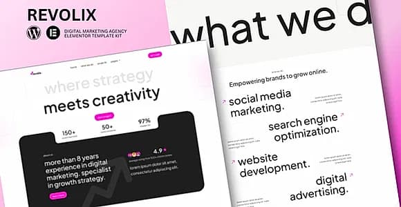 Revolix - Digital Marketing Agency Elementor Template Kit