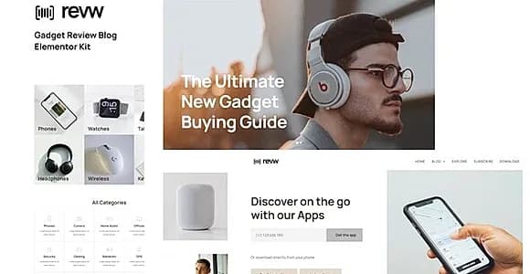 Revw - Gadget Review Blog Elementor Template Kit