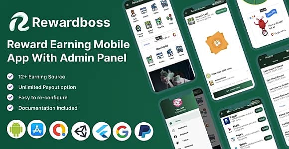 RewardBoss - Flutter Earning App With Auto Generated Quiz and Admin Panel