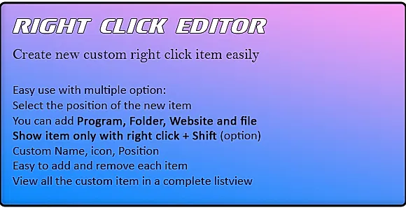 Right Click Editor