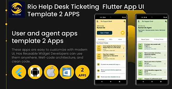 Rio Help Desk Ticketing Flutter App UI Template