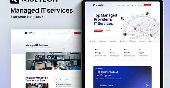 Risetech - Managed IT Services Elementor Template Kit