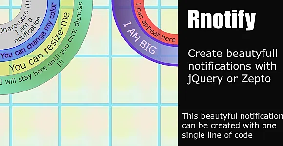 Rnotify - Round SVG Notifications Plugin.
