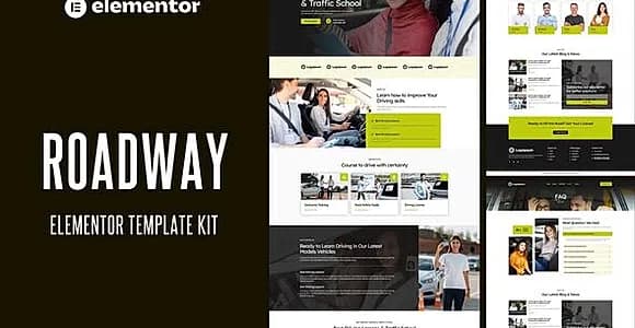 Roadway - Driving School Elementor Pro Template Kit