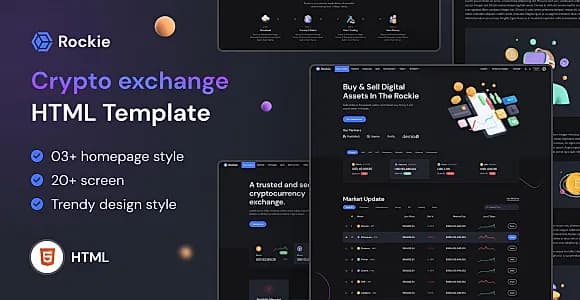 Rockie - Crypto Exchange HTML Template
