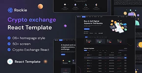 Rockie - Crypto Exchange React Template