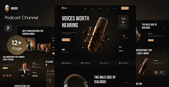 Rodeo - Podcast Channel Figma Template