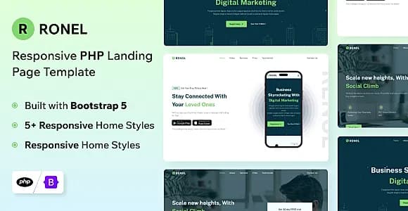 Ronel - PHP Landing Page Template