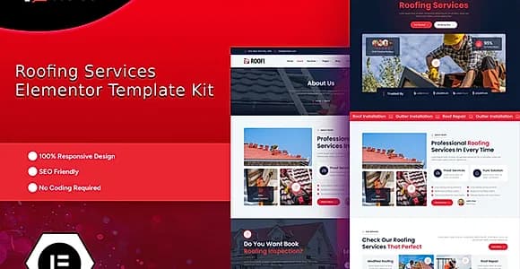 Roofi - Roofing Services Elementor Template Kit