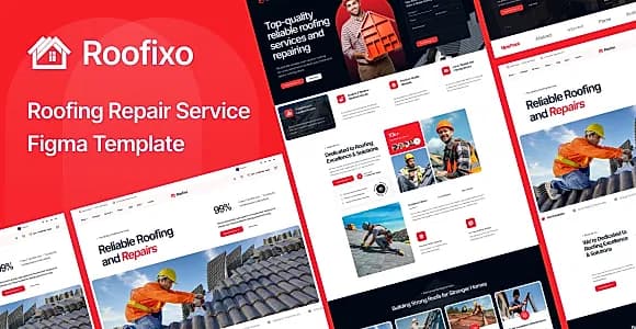 Roofixo - Roofing Service Figma Template