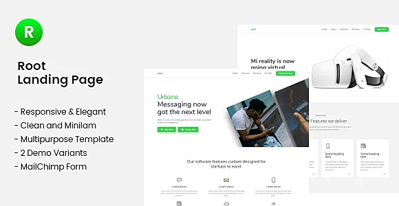 Root Multi-use Landing Page Template