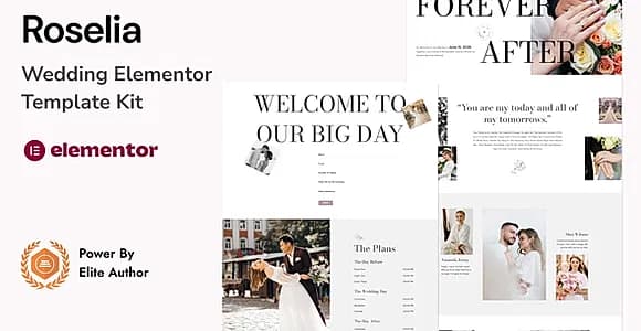 Roselia – Wedding Elementor Template Kit