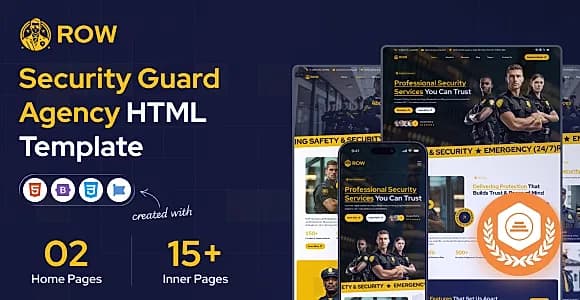 ROW - Private Security & BodyGuard Service HTML Template