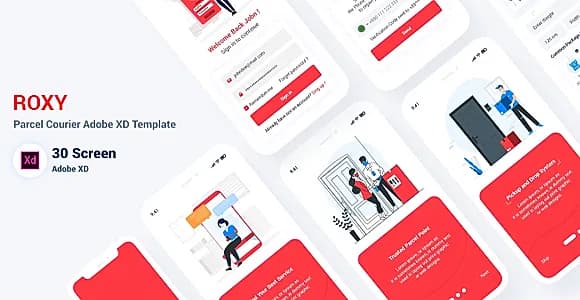 Roxy - Parcel Delivery Adobe XD Template