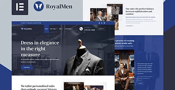 RoyalMen - Tailored Suits Elementor Pro Template Kit