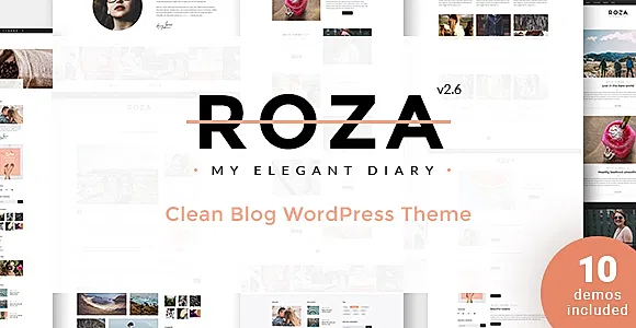 Roza Elegant Diary WordPress Theme WordPress Theme
