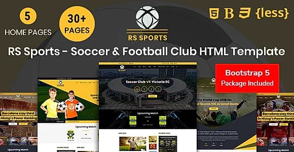 RSSports - Soccer & Football Club HTML Template