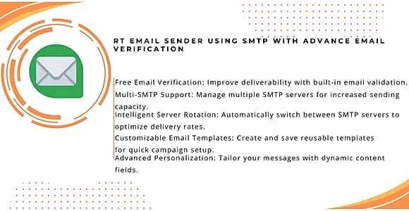 RT Email Sender Using SMTP With Advance Email Verification