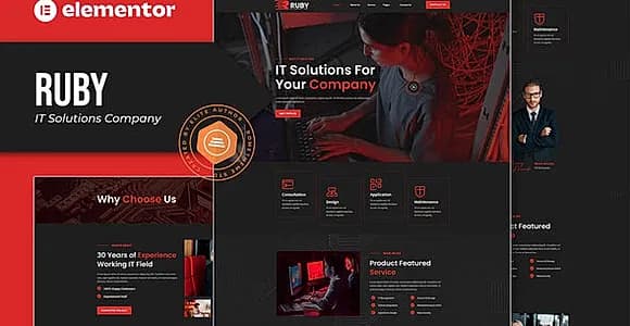 Ruby - IT Solutions Company Elementor Template Kit