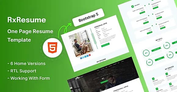 Rx-Resume Onepage Resume Template