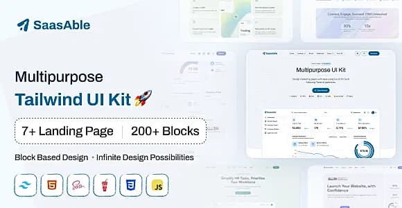 SaasAble - Tailwind Multipurpose UI Kit for Saas, Startup & Agency