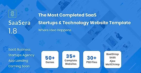 SaaSera - Software, App & SaaS Startups Template