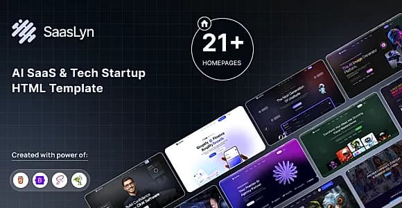 SaasLyn - SaaS, AI & Tech Startup HTML Template