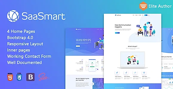 SaasMart - Agency, Saas, Web Application HTML5 Template