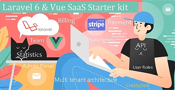 SaaSWeb, Laravel 6 & vue SaaS Starter kit