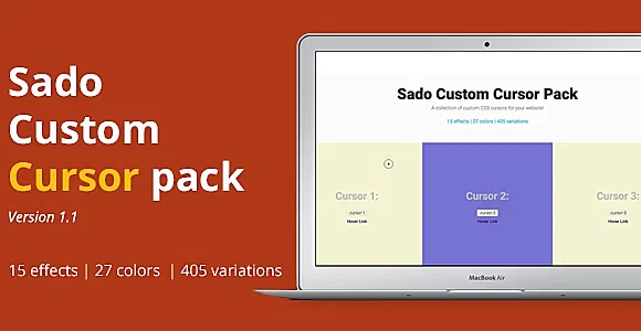 Sado Custom Cursor Pack | JavaScript Cursor Plugin