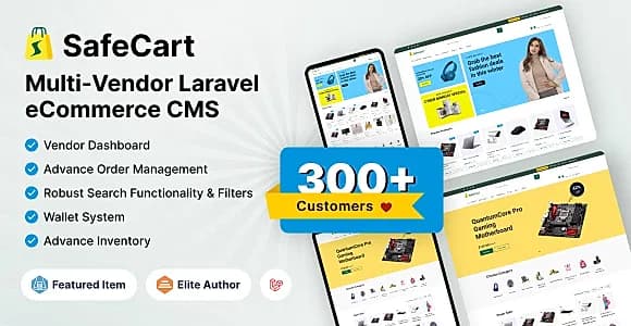 Safecart – Multi-Vendor Laravel eCommerce platform