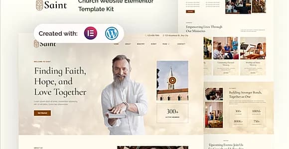 Saint - Church Website Elementor Template Kit
