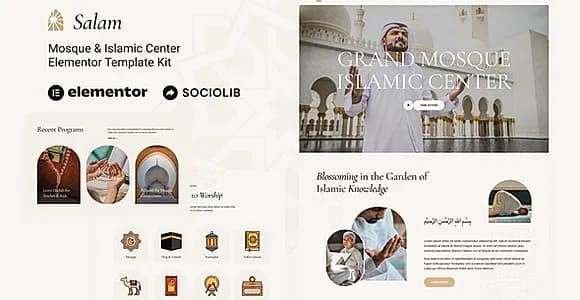 Salam - Mosque & Islamic Center Elementor Template Kit