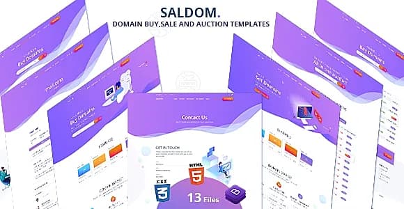 Saldom - Domain Sale And Auction HTML Templates