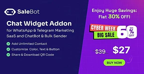 SaleBot Chat Widget Addon