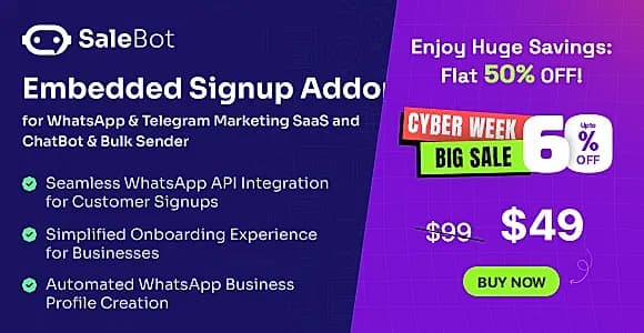 SaleBot WhatsApp Embedded Signup Addon for SaleBot