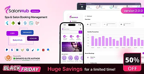 SalonHub - Spa & Salon Booking Management Full Solution