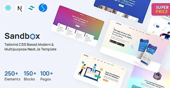Sandbox - Tailwind CSS Modern & Multipurpose NextJs Template
