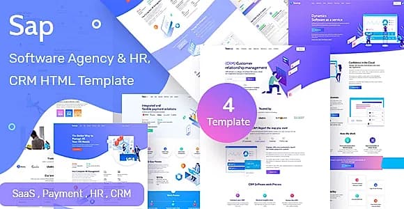 SAP - SaaS & HR Solution HTML Template