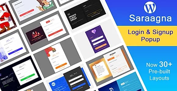 Saraagna | WordPress Login - Registration Popup Plugin WordPress Plugin