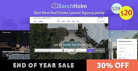 Sarchholm real estate laravel multilingual agency portal