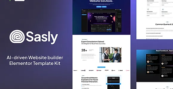 Sasly - AI-driven Website Builder Elementor Template Kit
