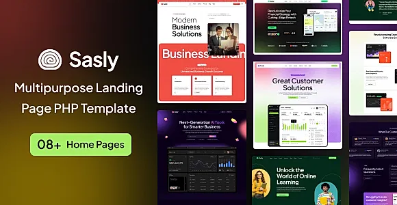 Sasly - Multipurpose Landing Page PHP Template