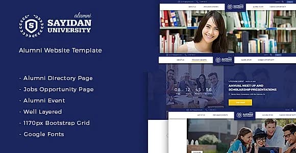 Sayidan - University Alumni HTML5 Template