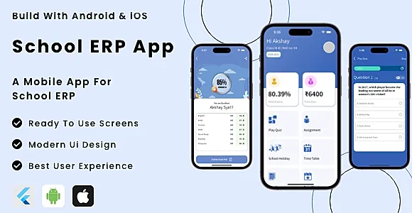 School ERP App - Flutter Mobile App Template