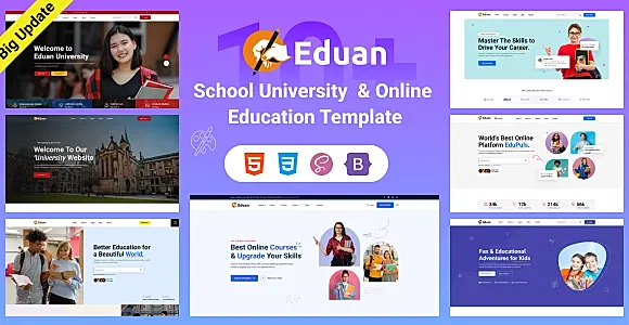 School University & Online Education Template | School Education | eLearning Education - Eduan